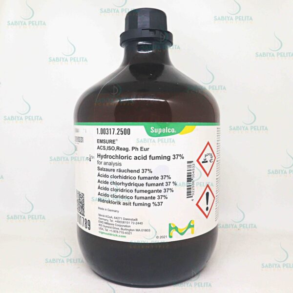 Hydrochloric acid 37%, for analysis EMSURE® Merck 1.00317.2500