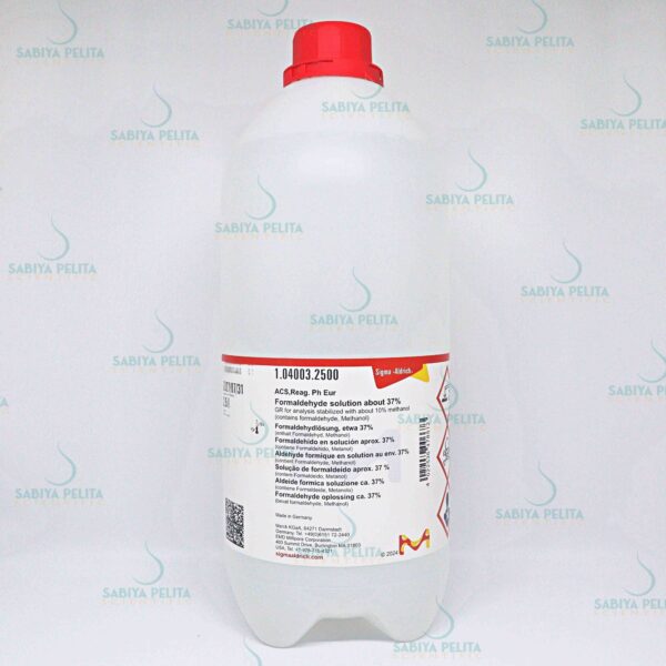 Formaldehyde solution about 37% GR for analysis Merck 1.04003.2500