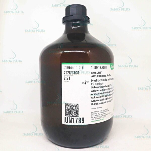 Hydrochloric acid 37%, for analysis EMSURE® Merck 1.00317.2500