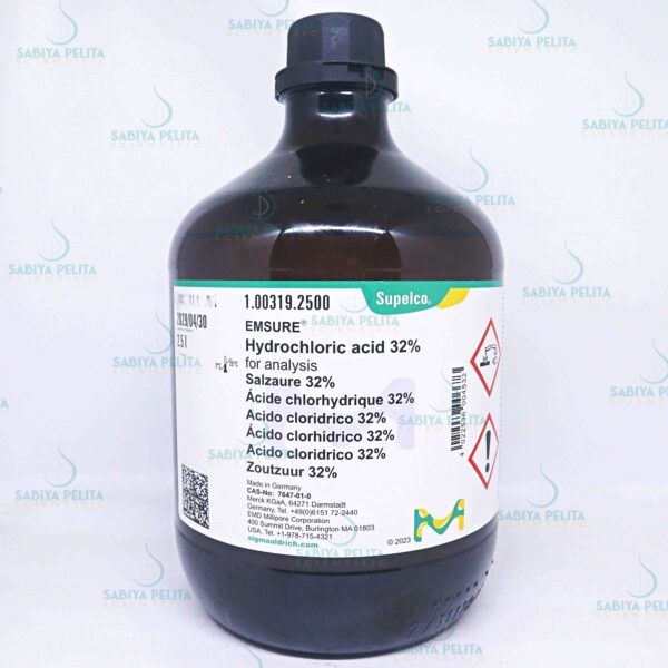 Hydrochloric acid 32%, for analysis EMSURE® Merck 1.00319.2500