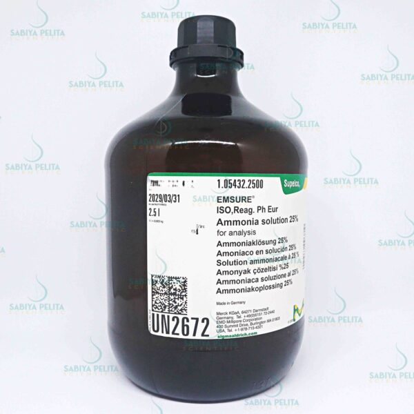 Ammonia solution 25% for analysis EMSURE® Merck 1.05432.2500
