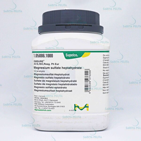 Magnesium sulfate heptahydrate for analysis EMSURE® Merck 1.05886.1000
