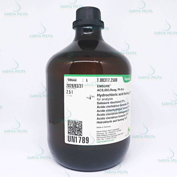 Hydrochloric acid 37%, for analysis EMSURE® Merck 1.00317.2500