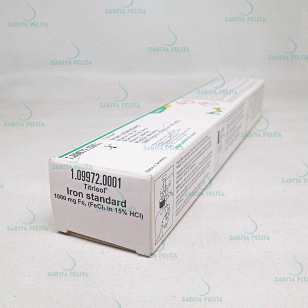 Iron standard 1000 mg Fe, (FeCl₃ in 15% HCl) Titrisol® Merck 1.09972.0001