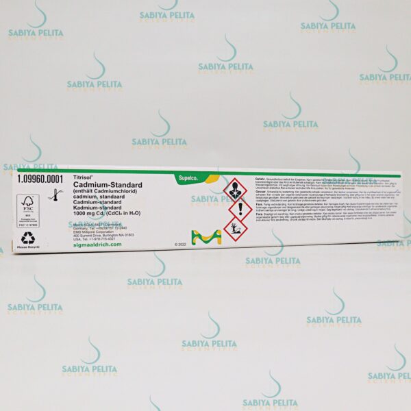 Cadmium standard 1000 mg Cd, (CdCl₂ in H₂O) Titrisol® Merck 1.09960.0001