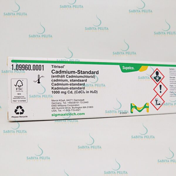 Cadmium standard 1000 mg Cd, (CdCl₂ in H₂O) Titrisol® Merck 1.09960.0001