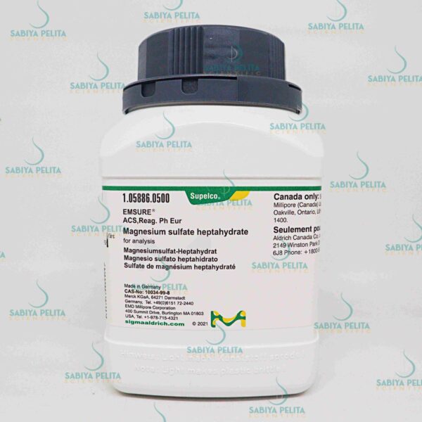 Magnesium sulfate heptahydrate for analysis EMSURE® Merck 1.05886.0500