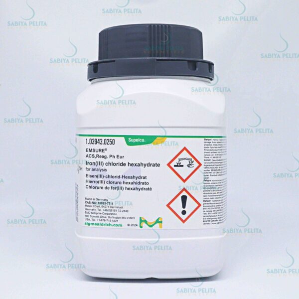 Iron(III) chloride hexahydrate for analysis EMSURE® Merck 1.03943.0250