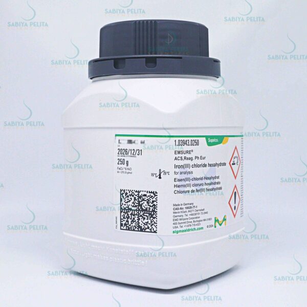 Iron(III) chloride hexahydrate for analysis EMSURE® Merck 1.03943.0250