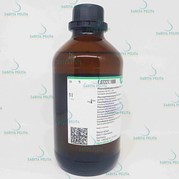 Phenolphthalein solution 1% in ethanol, indicator pH 8.2 - 9.8 Merck 1.07227.1000