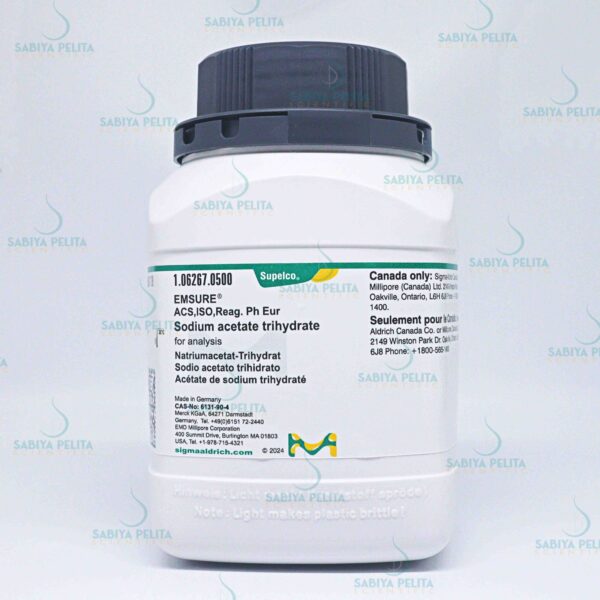 Sodium acetate trihydrate for analysis EMSURE® Merck 1.06267.0500