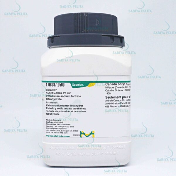Potassium sodium tartrate tetrahydrate for analysis EMSURE® Merck 1.08087.0500