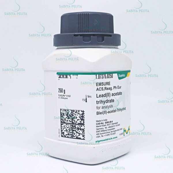 Lead(II) acetate trihydrate for analysis EMSURE® Merck 1.07375.0250