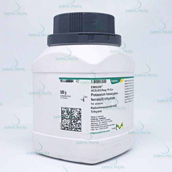 Potassium hexacyanoferrate(II) trihydrate for analysis EMSURE® Merck 1.04984.0500