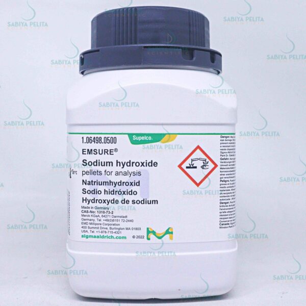 Sodium hydroxide pellets for analysis EMSURE® Merck 1.06498.0500
