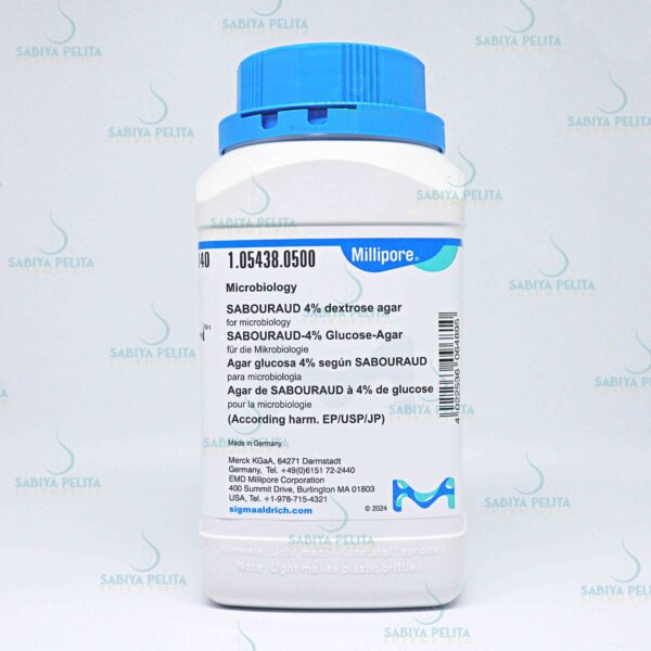 Sabouraud 4% Dextrose Agar for microbiology Merck 1.05438.0500