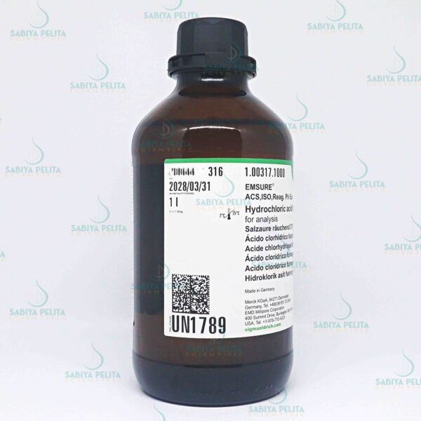 Hydrochloric acid 37%, for analysis EMSURE® Merck 1.00317.1000
