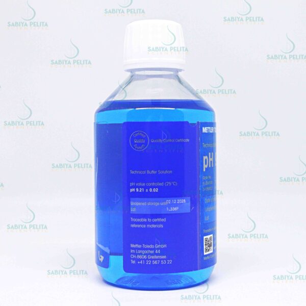 Certified buffer pH 9.21 250mL Bottle, Mettler Toledo 51350008-250ML