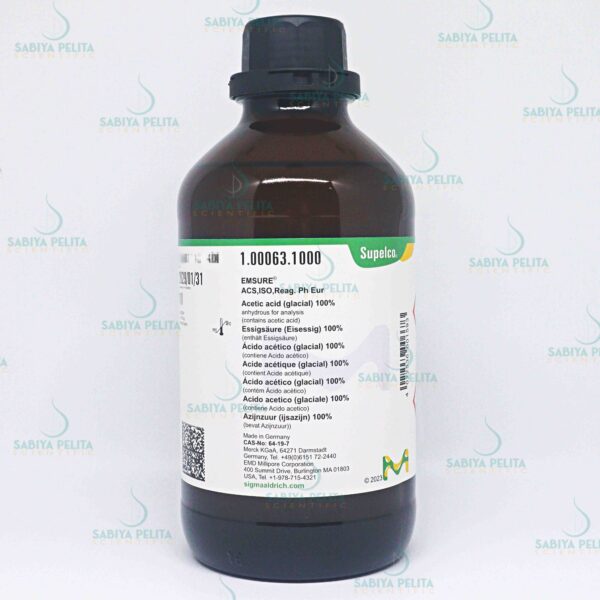 Acetic acid (glacial) 100% anhydrous for analysis EMSURE® Merck 1.00063.1000