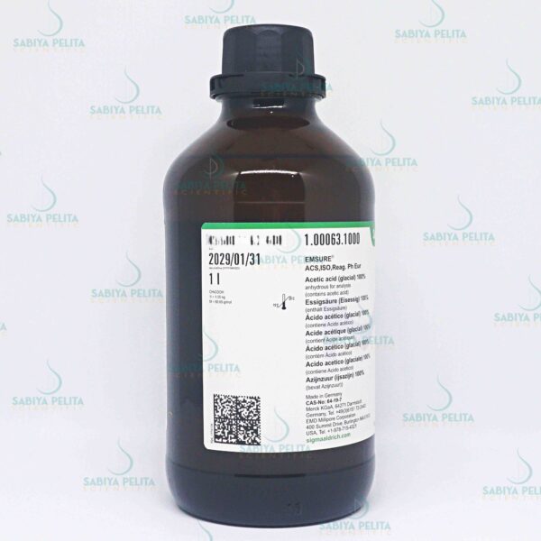 Acetic acid (glacial) 100% anhydrous for analysis EMSURE® Merck 1.00063.1000