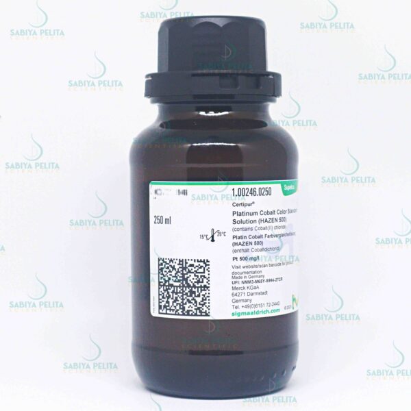 Platinum Cobalt Color Standard Solution (HAZEN 500) Pt 500 mg/L Certipur® Merck 1.00246.0250