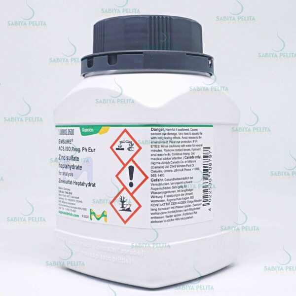 Zinc sulfate heptahydrate for analysis EMSURE® Merck 1.08883.0500